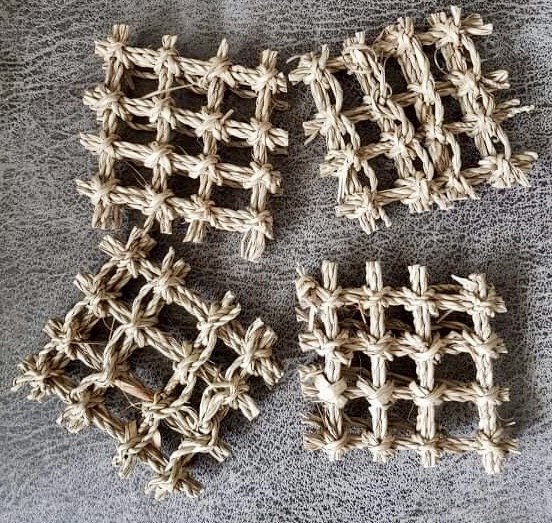 Grass mat pieces