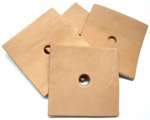 10st Leer vierkantjes 5x5 cm