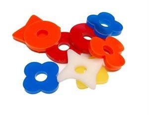 12 st acryl figuurtjes - 3x0.6 cm