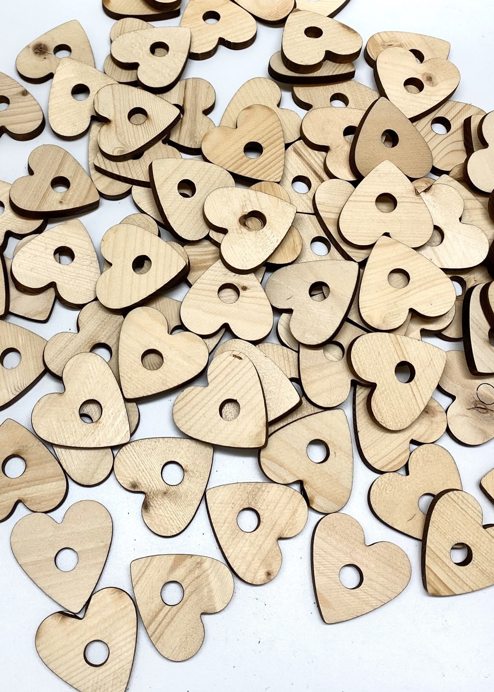 Naturel Pine heart per stuk