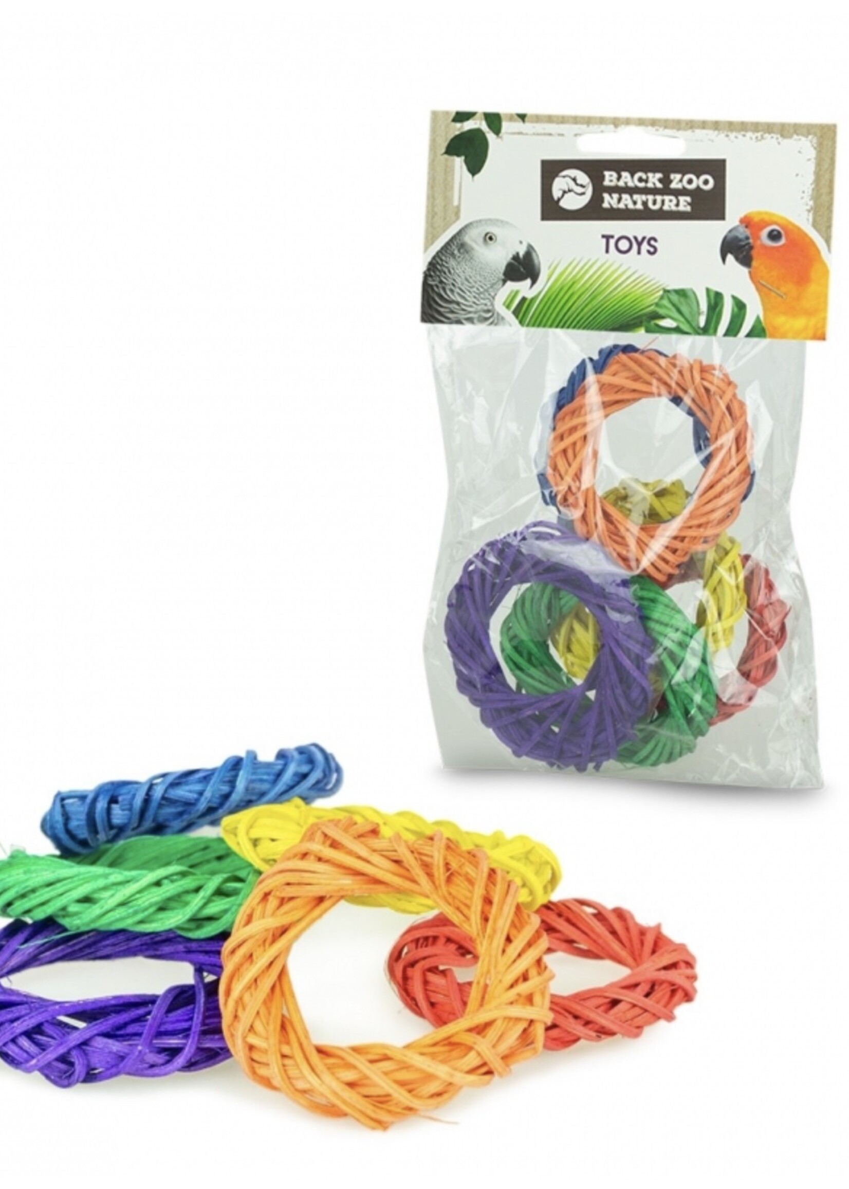Back Zoo Nature BZN Coloured Woven Rings (6 stuks)