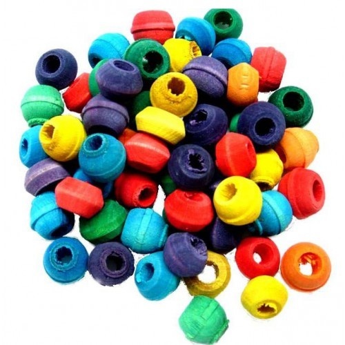 Small Wood Ball Colored 1.25cm