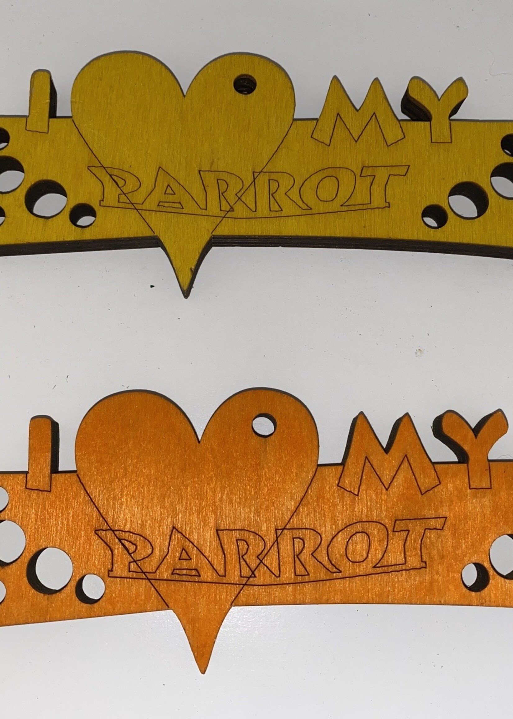 Cherry wood I love my parrot