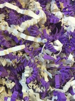 Gaaien-frutsels Papieren sliertjes gemengd Ivory purple