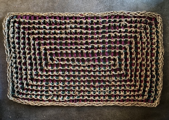 Seagrass mat colored large