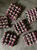 Grass mat pieces colored