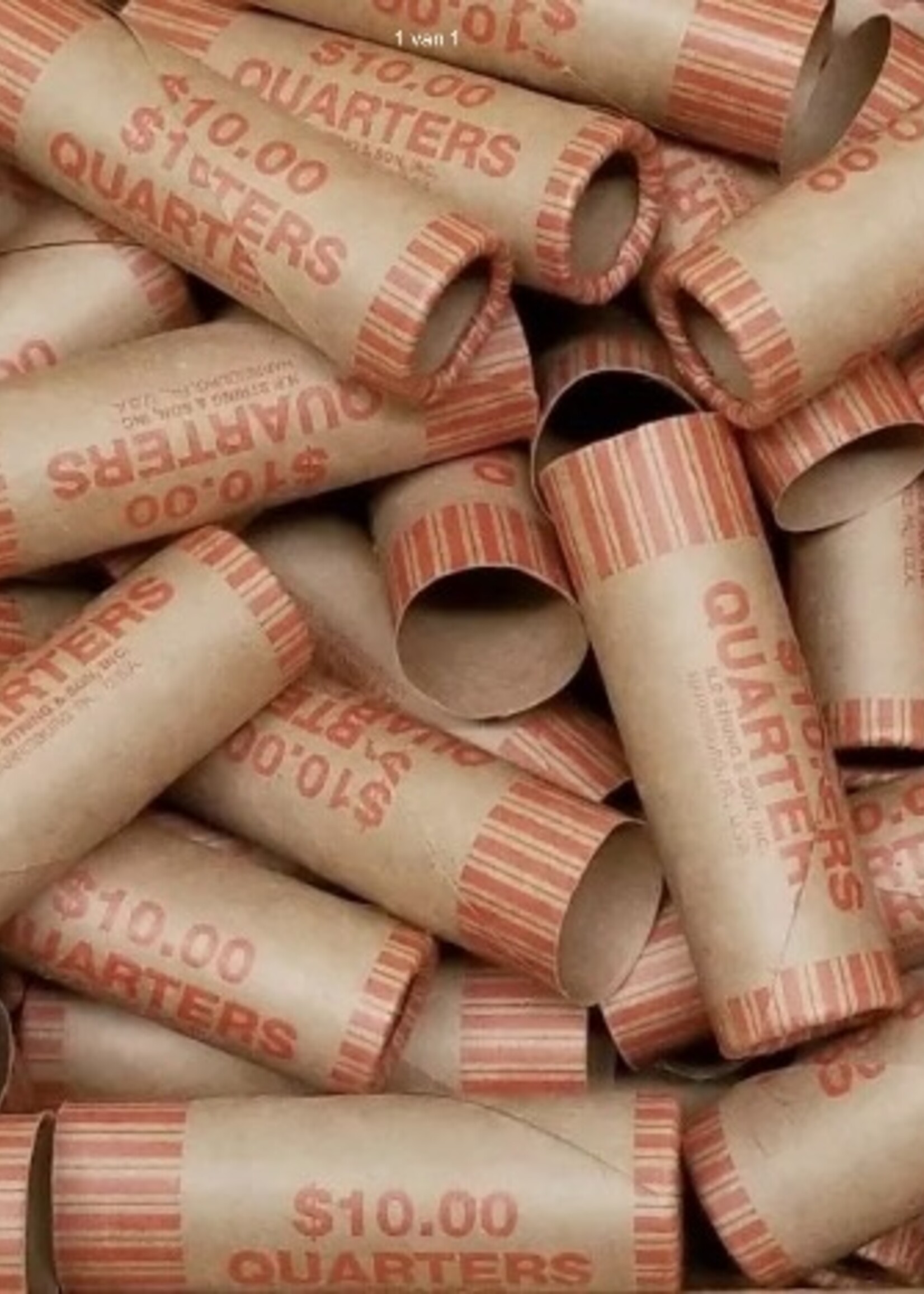 Quarter coin wrappers per 6