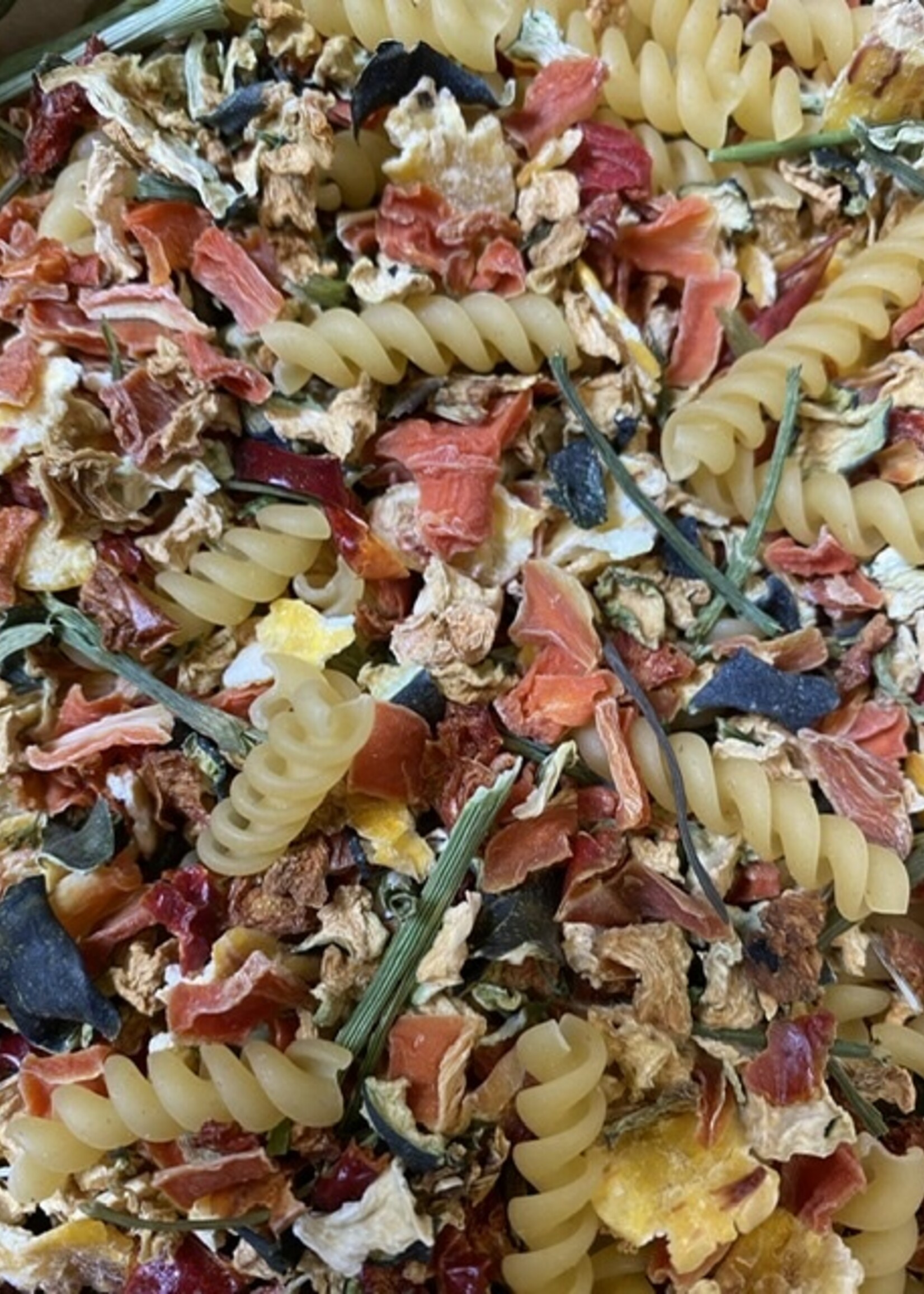 Gaaien-frutsels Courgette - wortel pasta warme hap