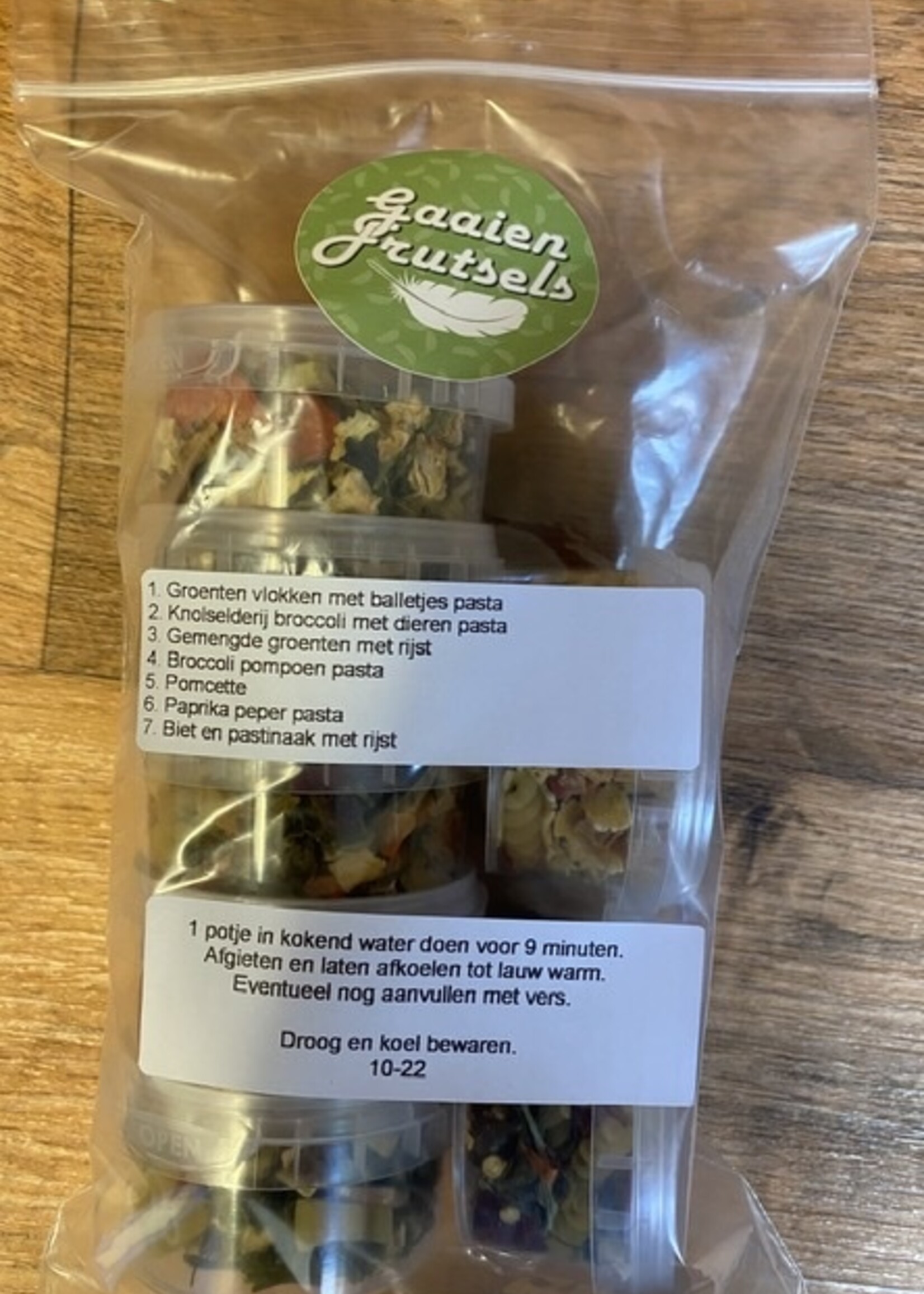 Gaaien-frutsels Weekmenu