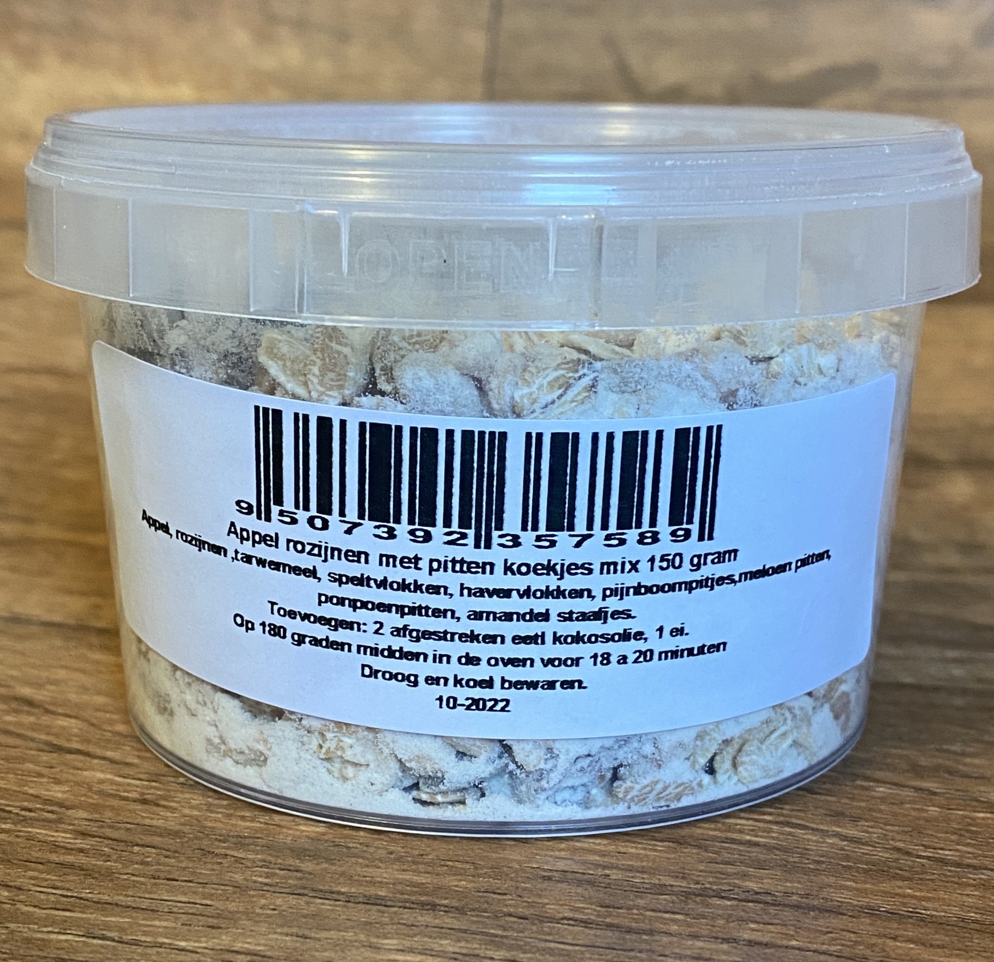 Appel rozijnen met pitten koekjes mix
