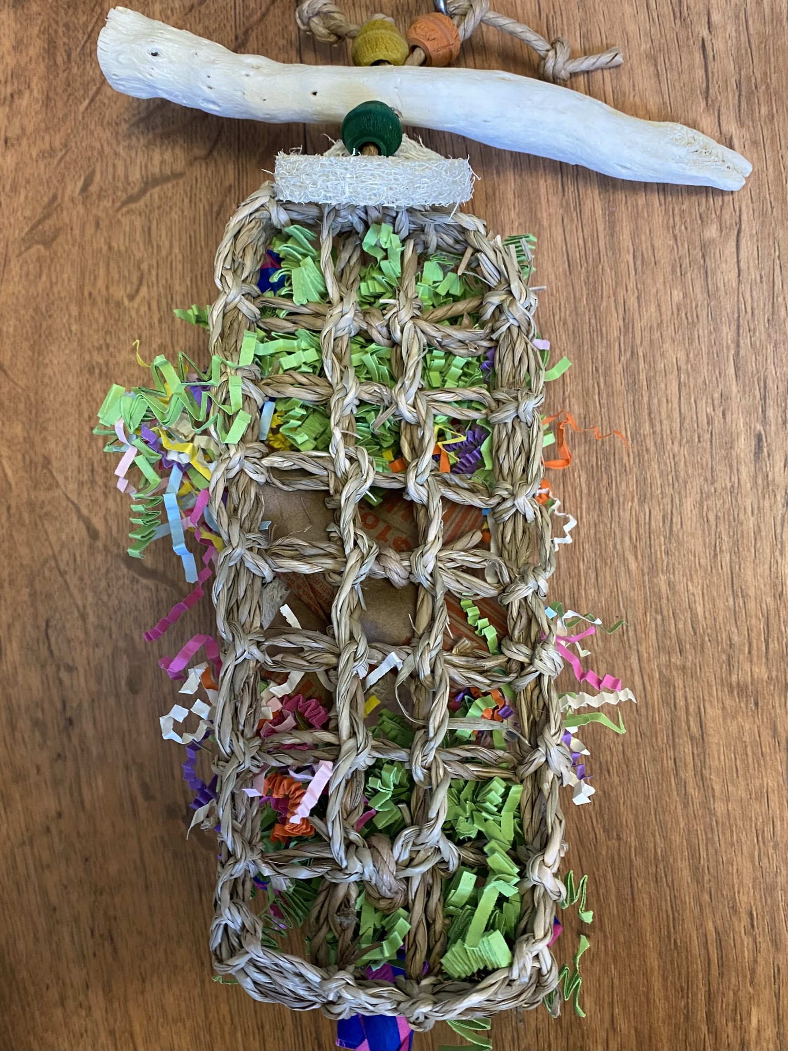 Filled grass mat