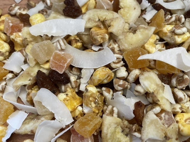 Fix&mix Gepofte granen en fruit.