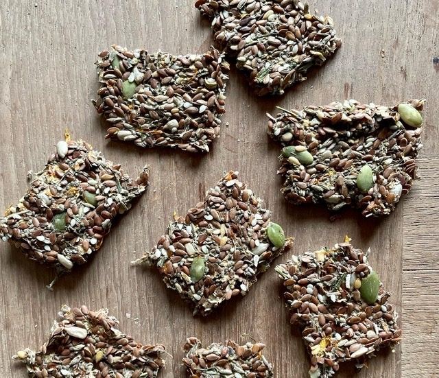 Lijnzaad snacks- Bloemen en chiazaad
