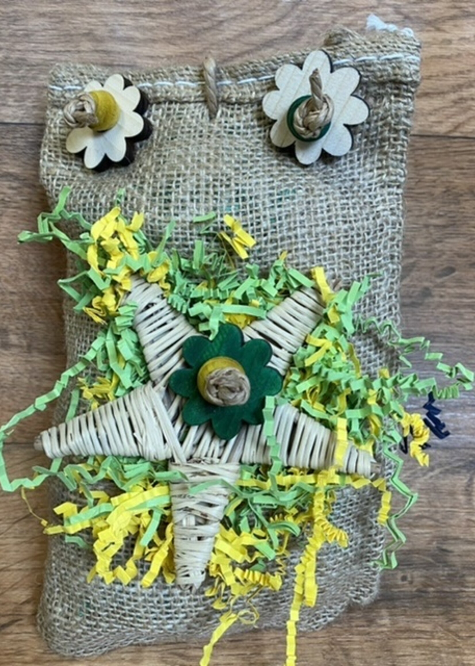 Gaaien-frutsels Jute filled bag small