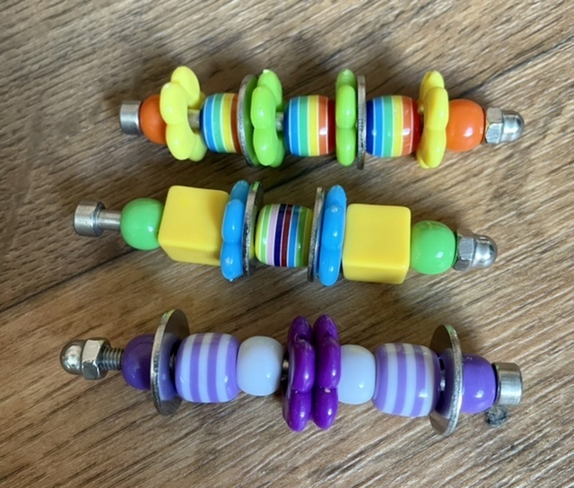 Rvs voetspeeltjes set 7 cm