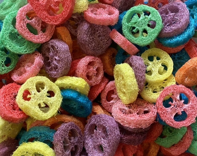 Gekleurde loofah