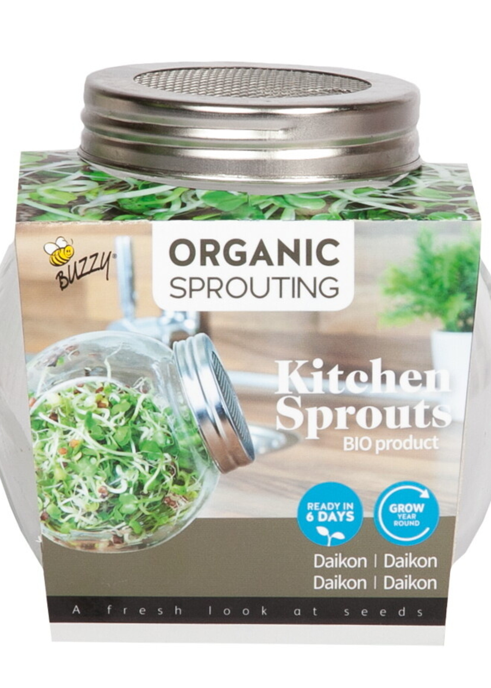 Buzzy Organic Sprouting pot Daikon  Radijs