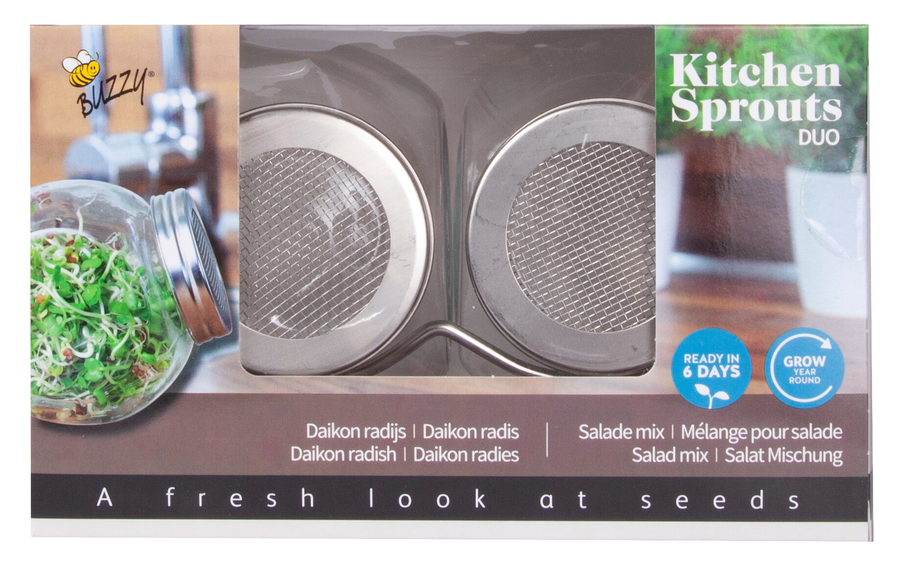 Organic Sprouting Duo pot met schaal