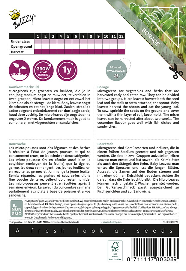 Microgreens komkommerkruid