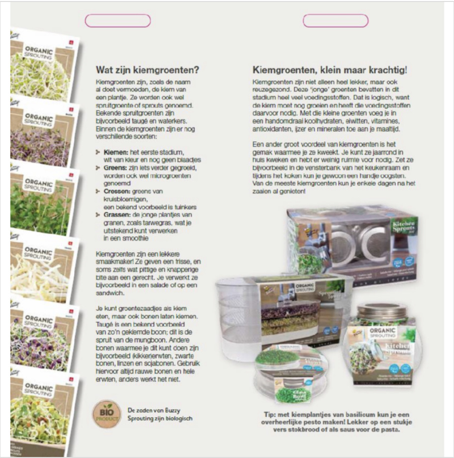 Brochure Buzzy Organic Sprouting Ned