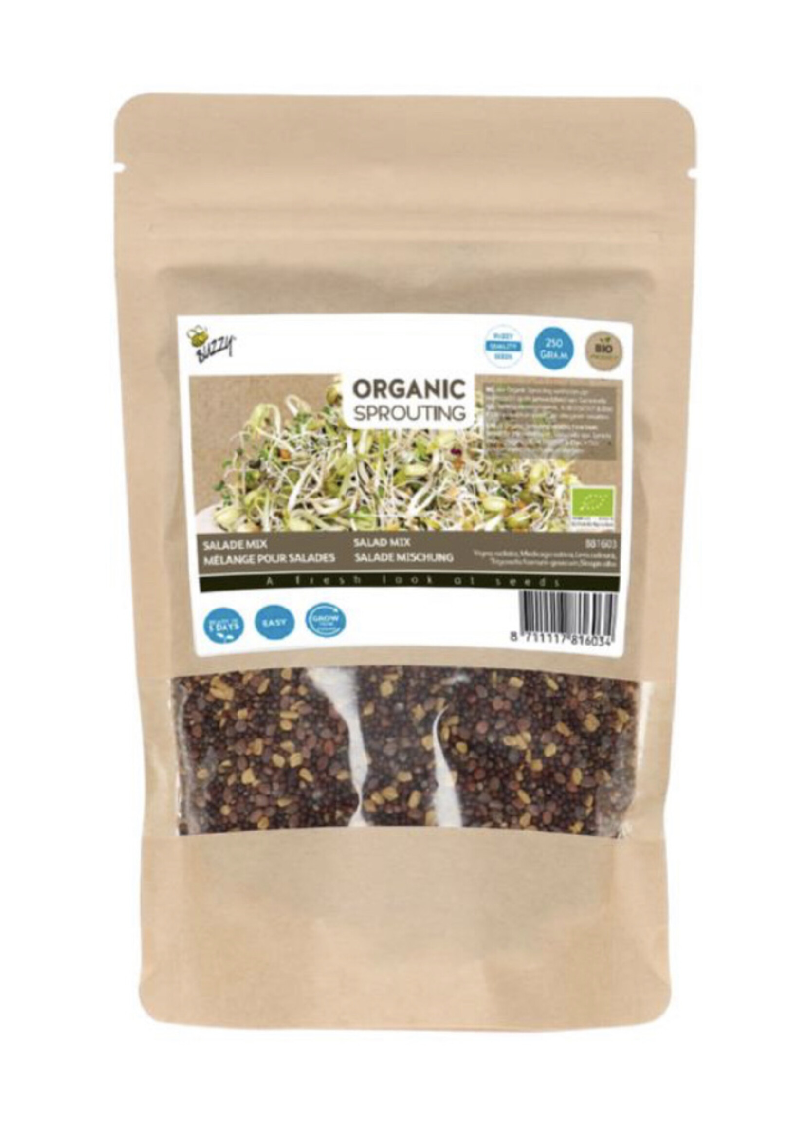 Buzzy Organic Sprouting Salademengsel 250g