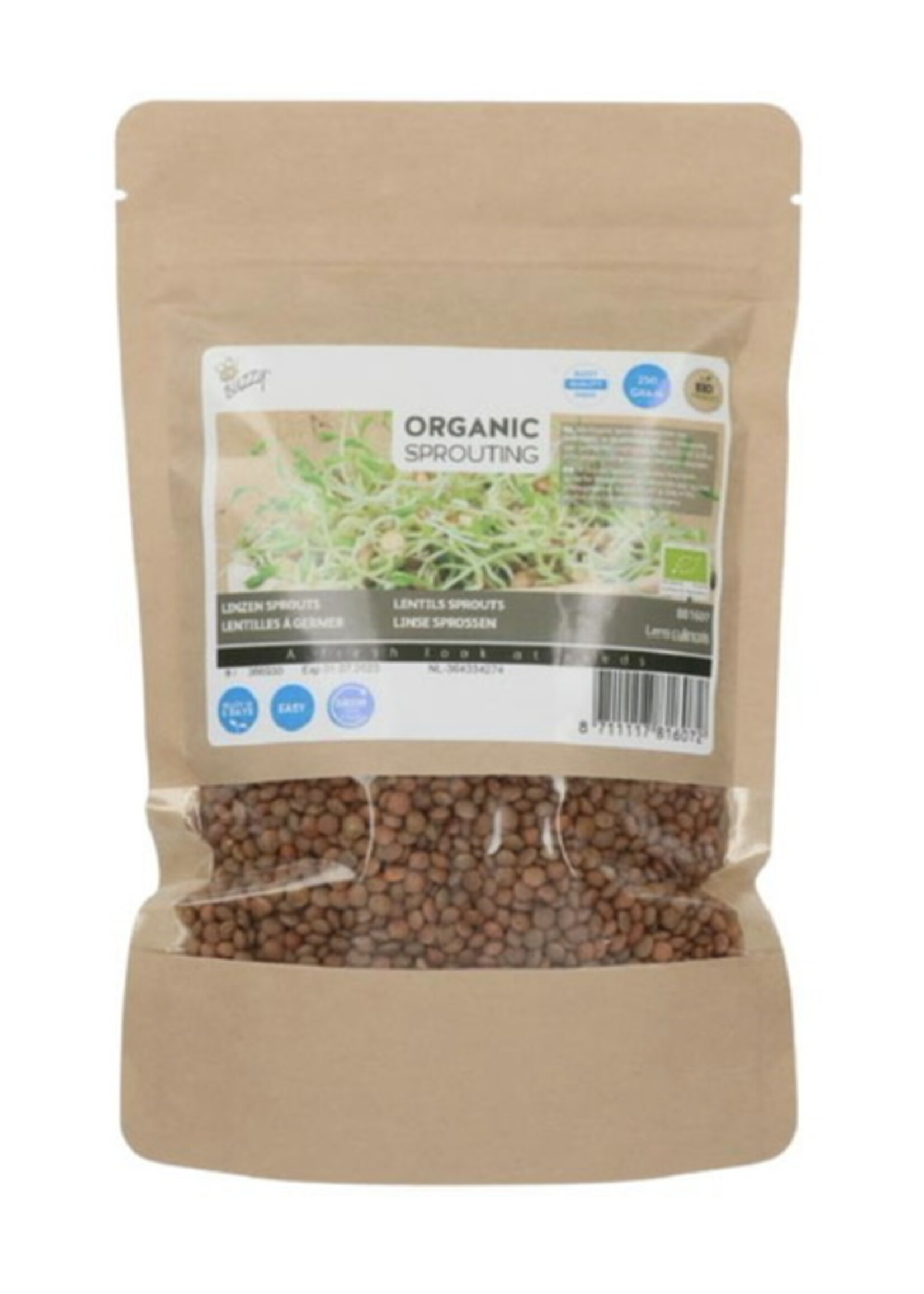 Buzzy Organic  Sprouting Lentils 250g