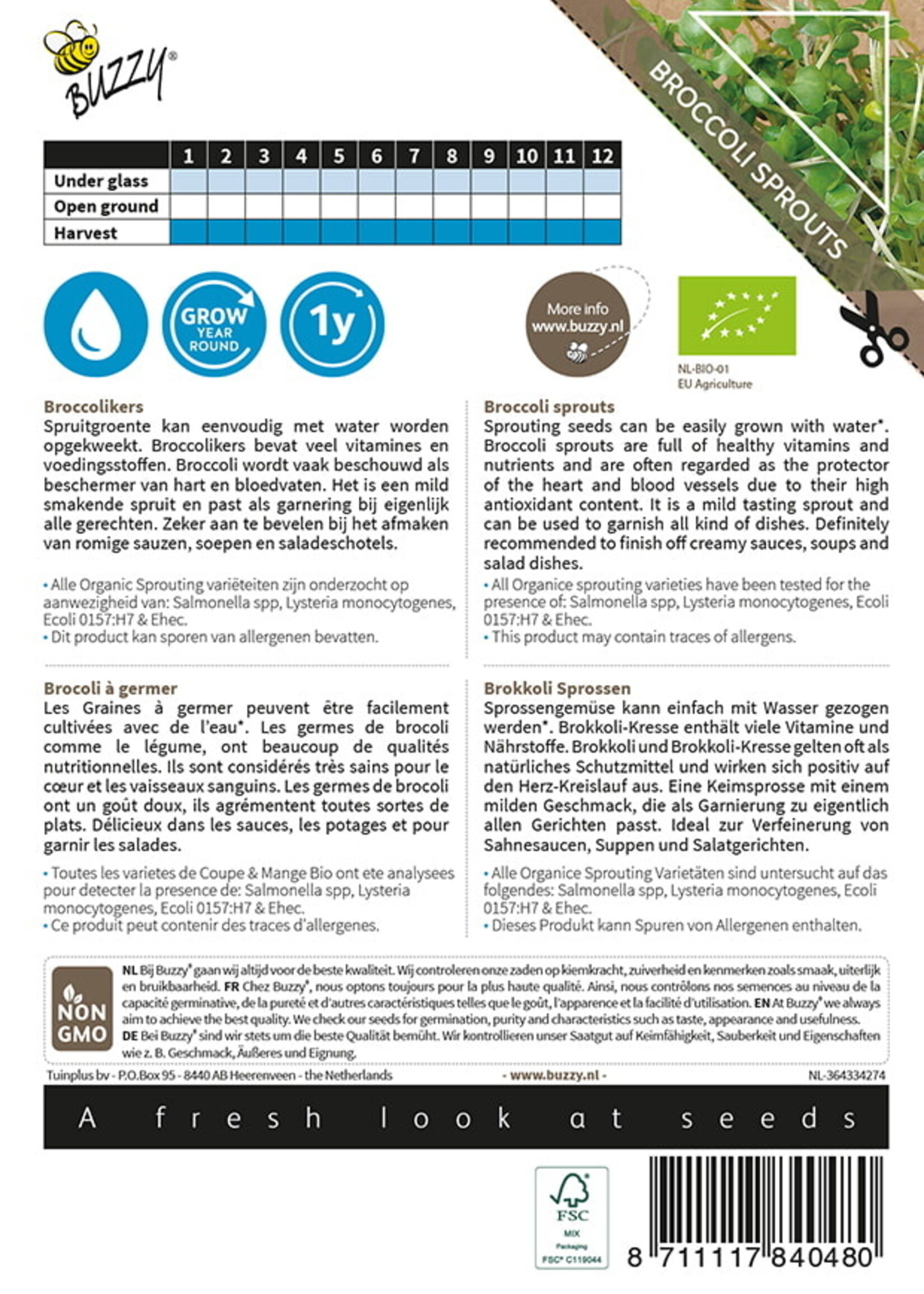 Buzzy Organic  Sprouting Broccoli sprouts