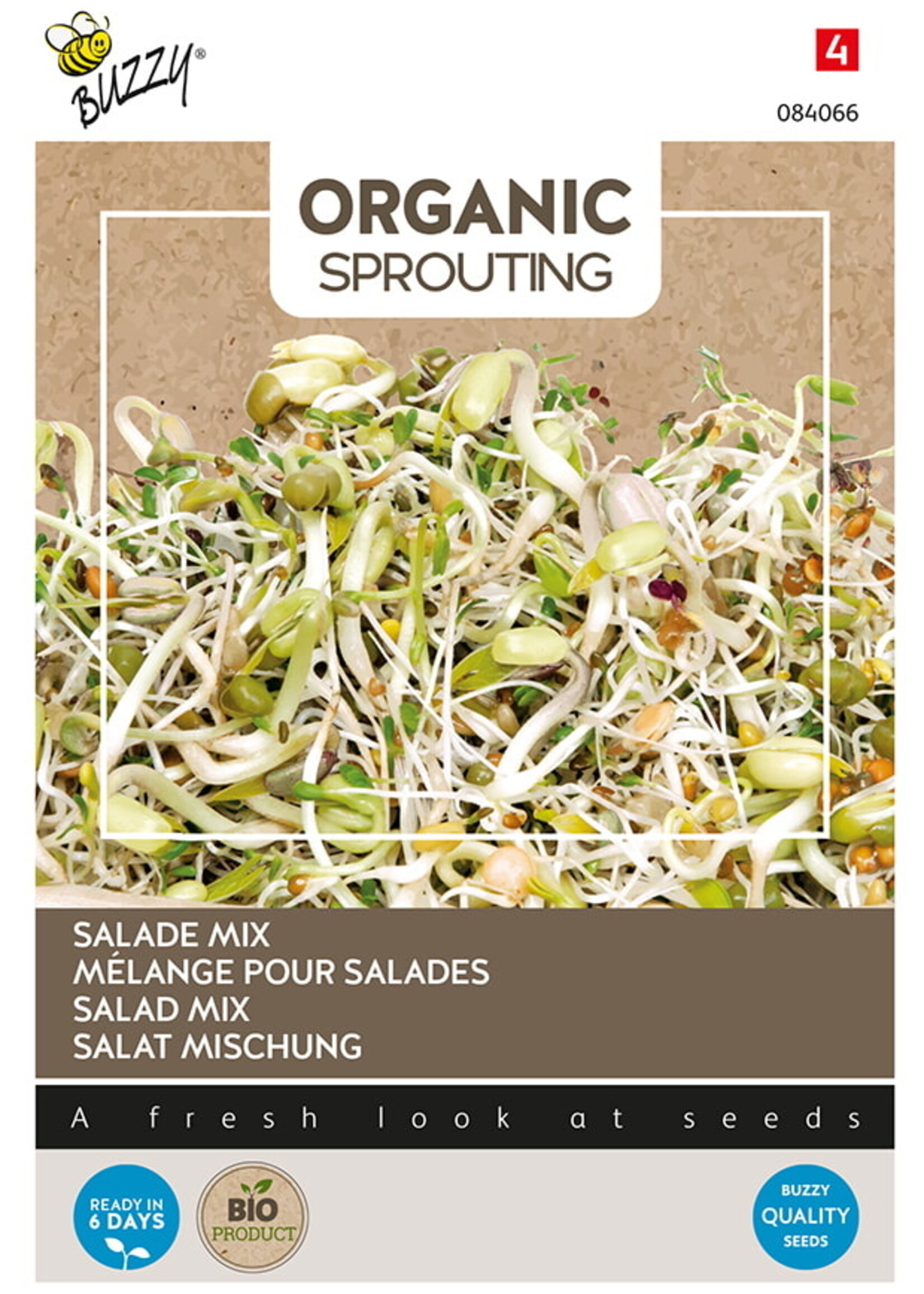 Buzzy Organic Sprouting Salad mix