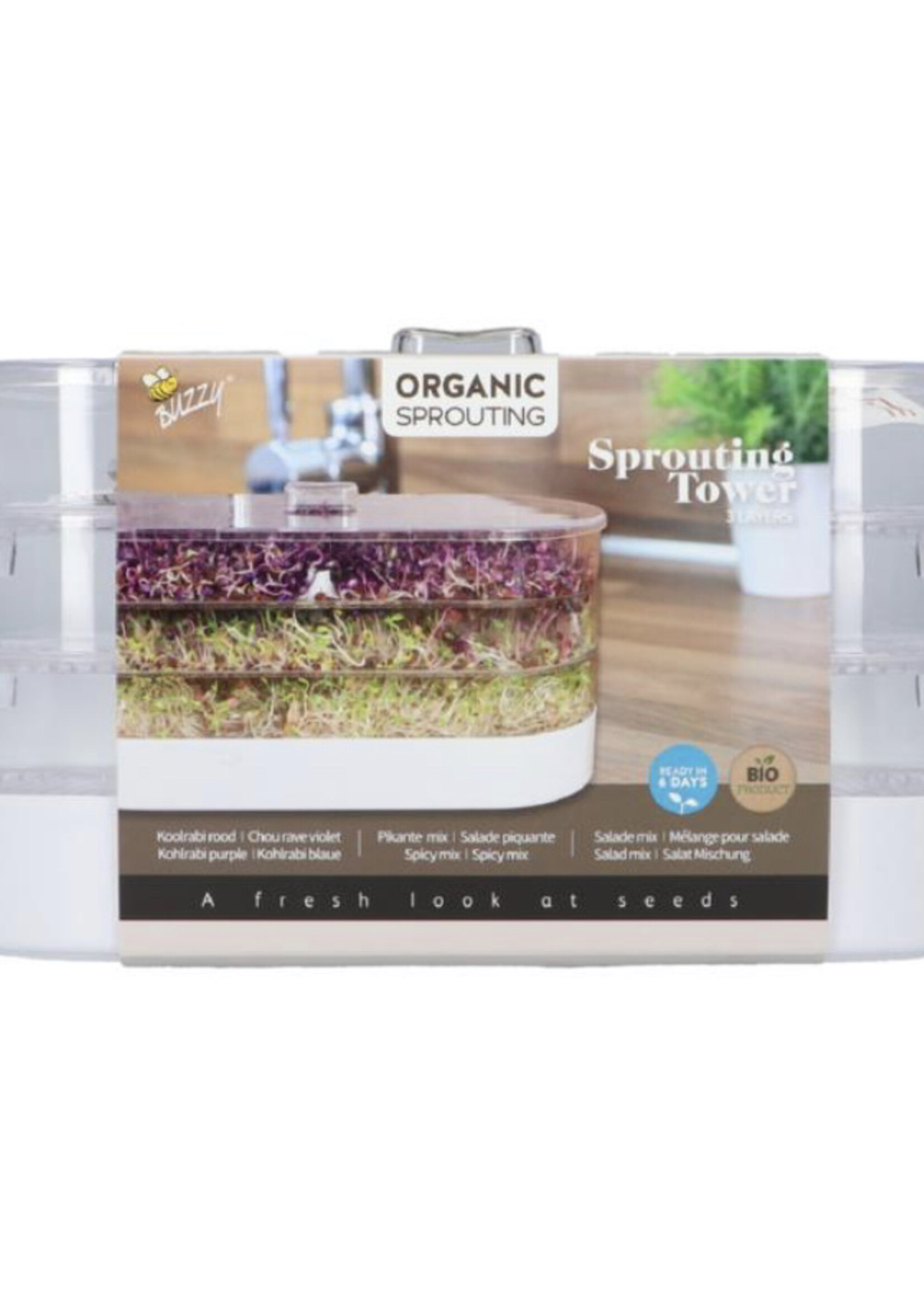 Buzzy Organic Sprouting Tower 3 layers