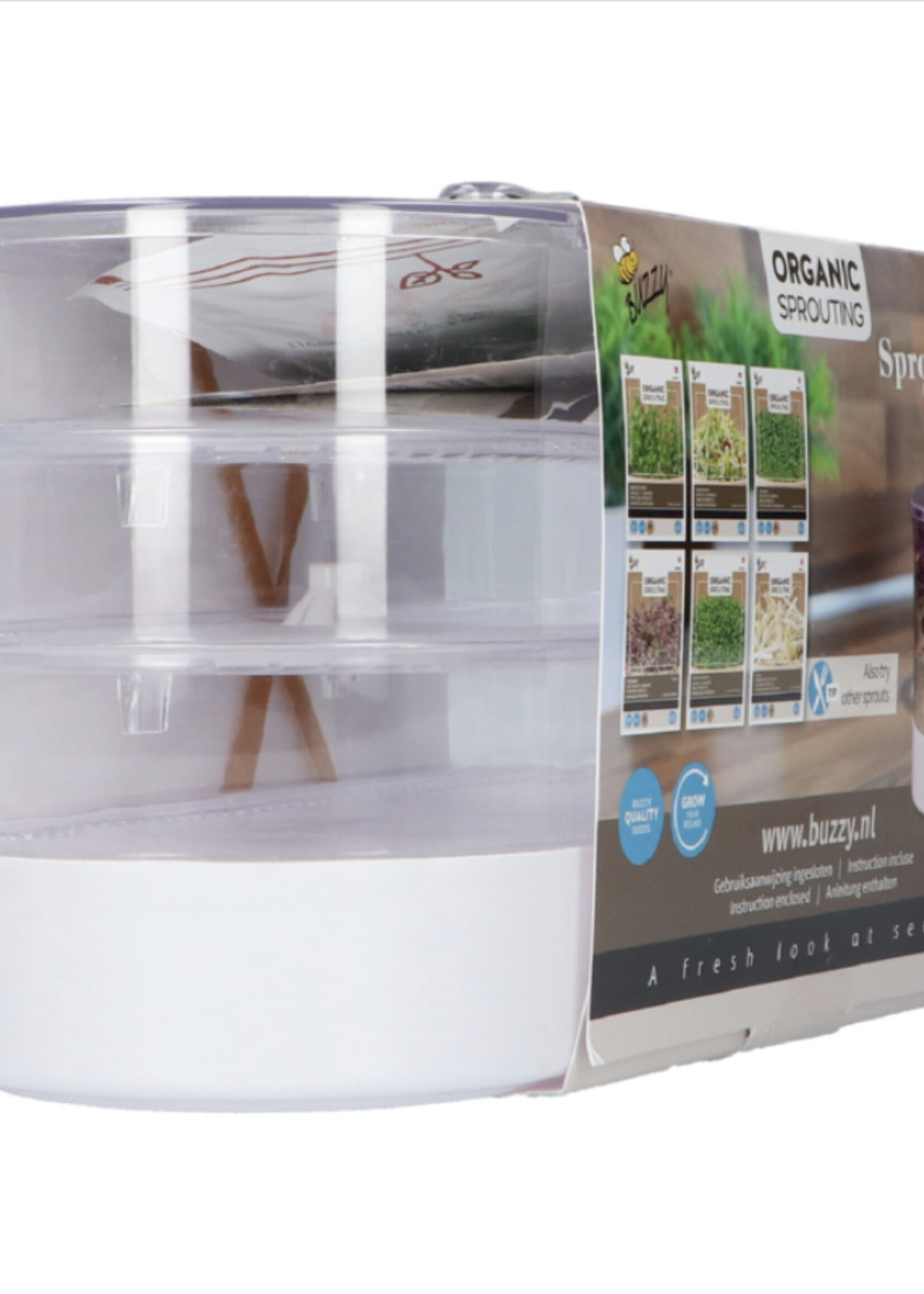 Buzzy Organic Sprouting Tower 3 layers
