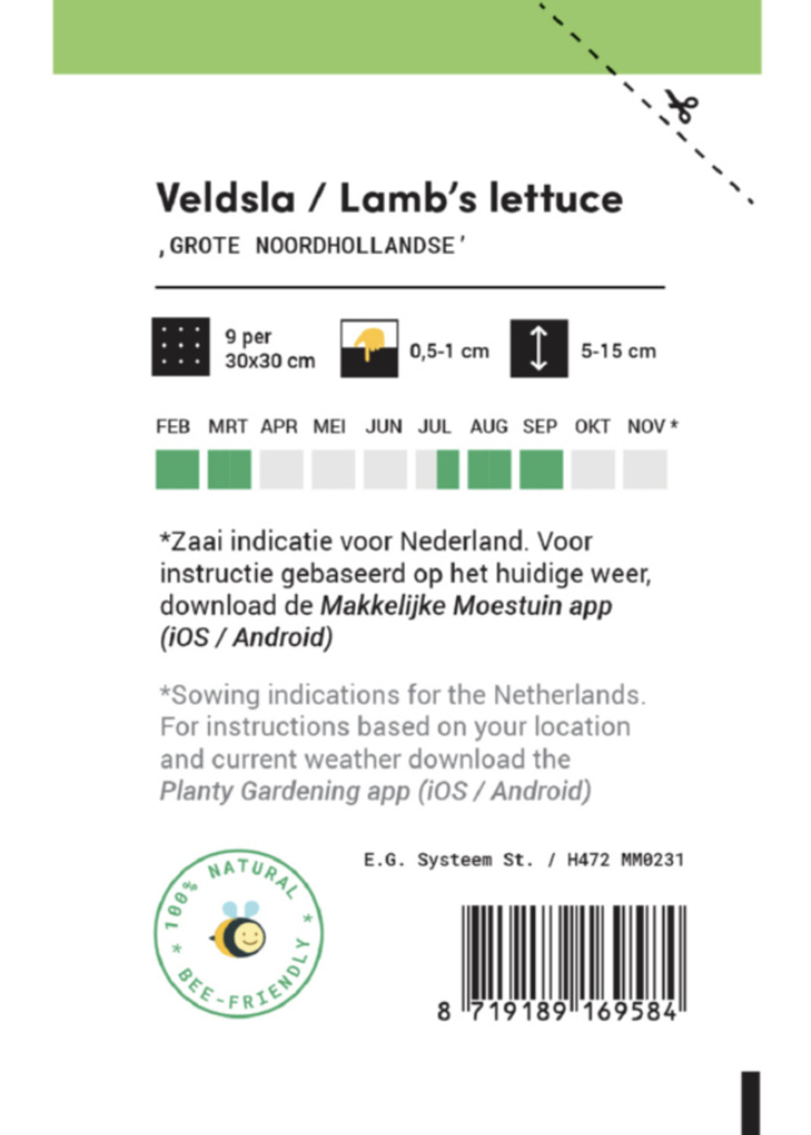 Makkelijke Moestuin Lamb’s Lettuce