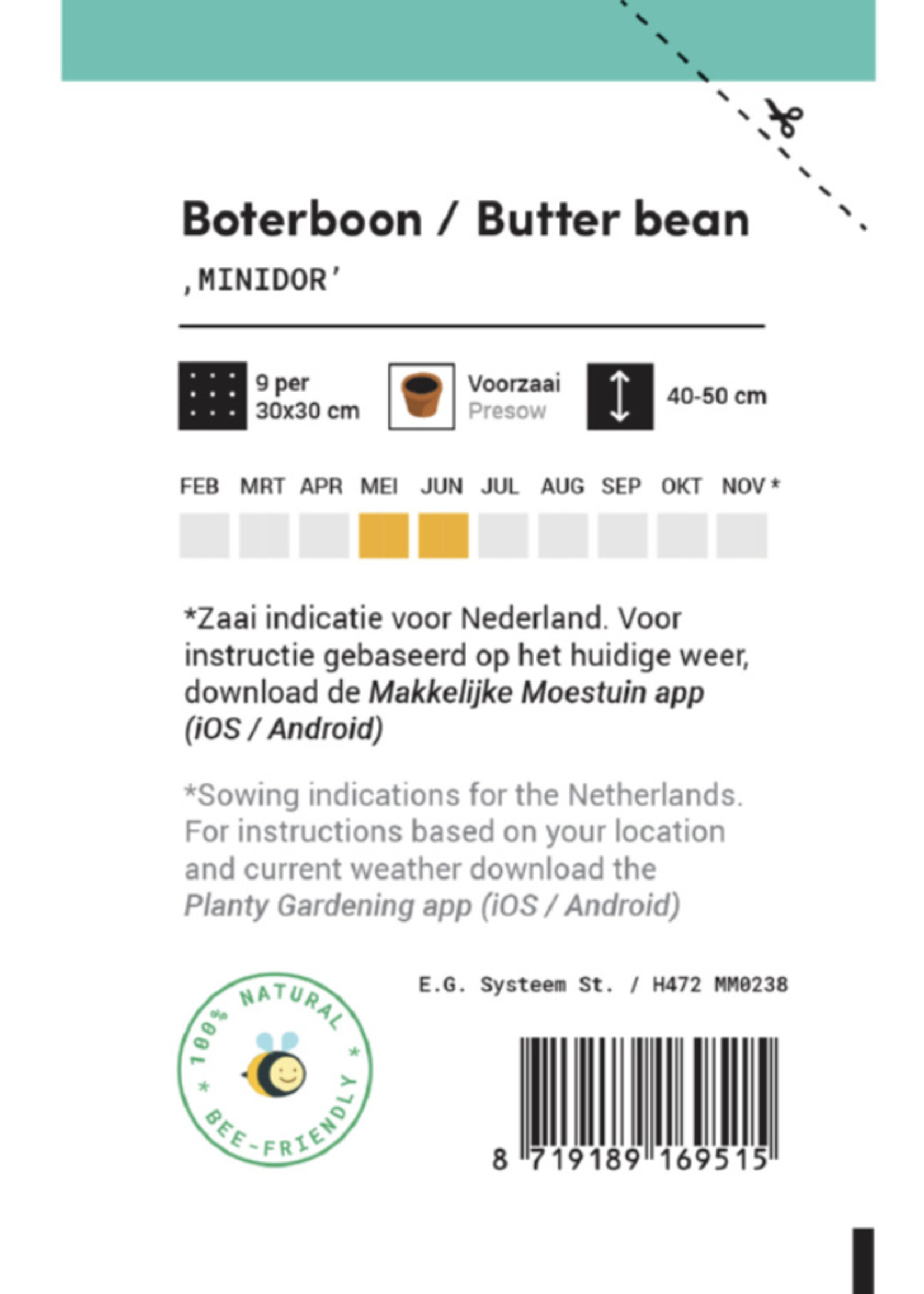 Makkelijke Moestuin Butter bean