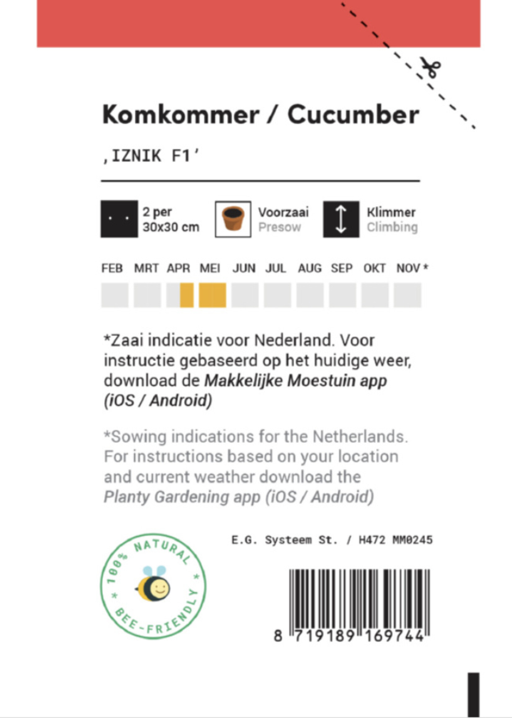 Makkelijke Moestuin Komkommer