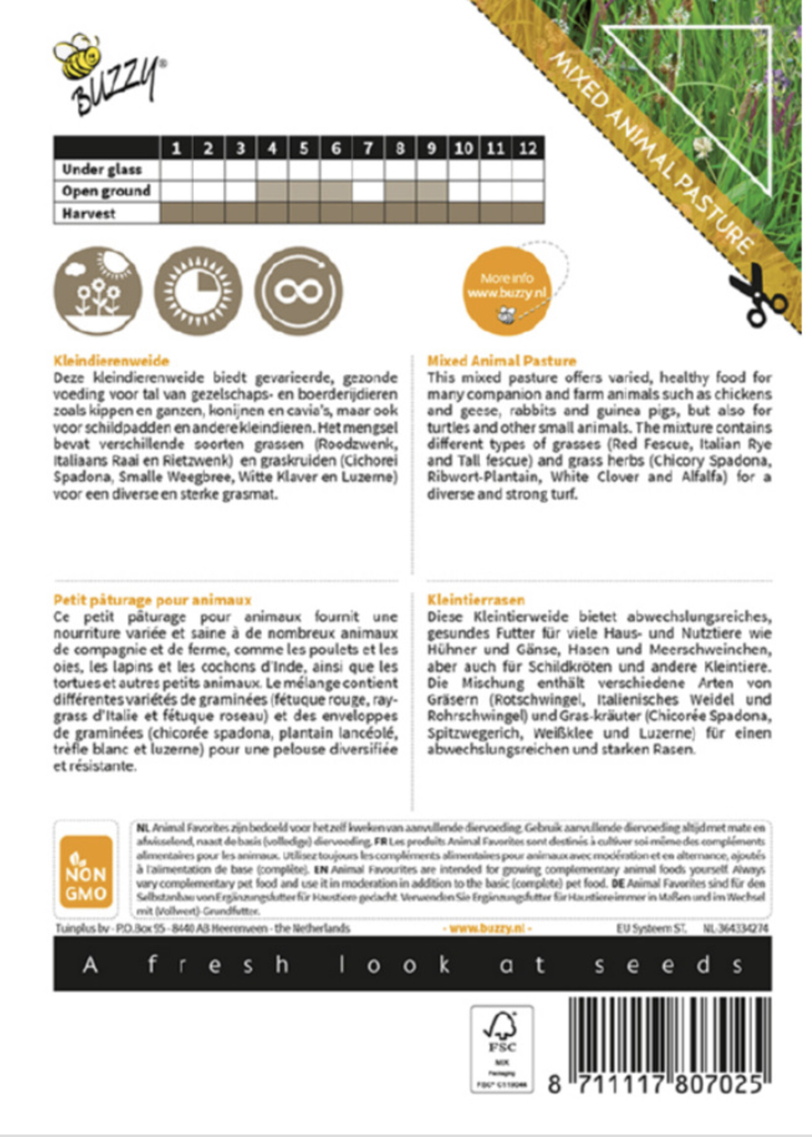 Buzzy Mixed animal pasture