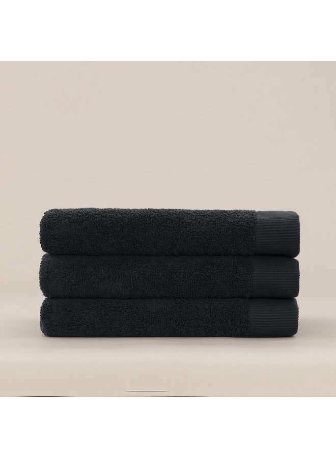 Weekend handdoek zwart (3 stuks)