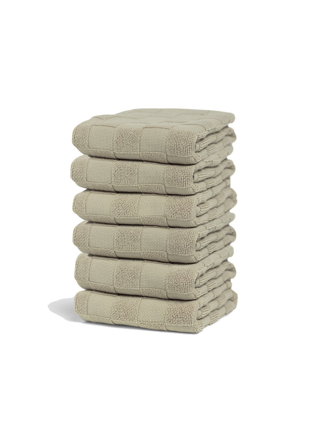 Checkmaid keukendoek taupe - 6 stuks