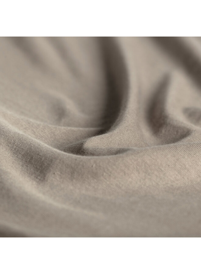 Topper hoeslaken double jersey taupe