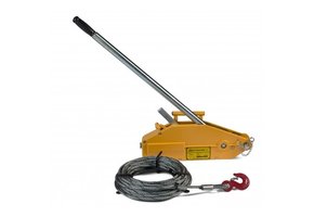 Deltafor staaldraadtakel 3200kg, met 20 meter staalkabel