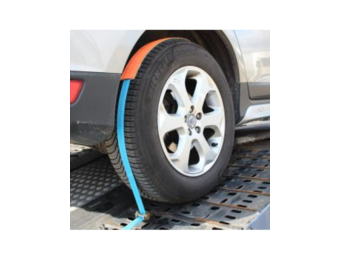 Spanband voor auto transport met rubber beschermhoes