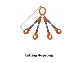 PEWAG Grade 100 ketting 4-sprong 6mm