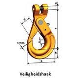 Grade 100 PEWAG ketting 4-sprong 13mm  werklast 14.000kg