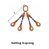 Grade 100 PEWAG ketting 4-sprong 13mm  werklast 14.000kg