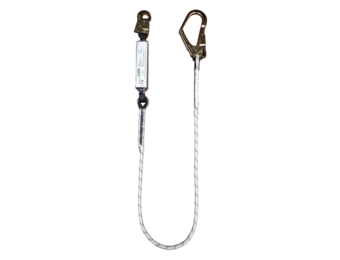 veiligheidslijn met steigerpijphaak en autohaak 2 meter