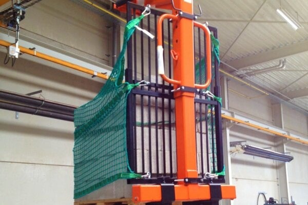 Veiligheidsnet voor uitschuifbaar pallethaak