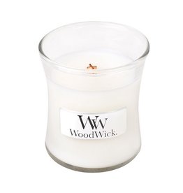 Woodwick geurkaars klein white tea & jasmine