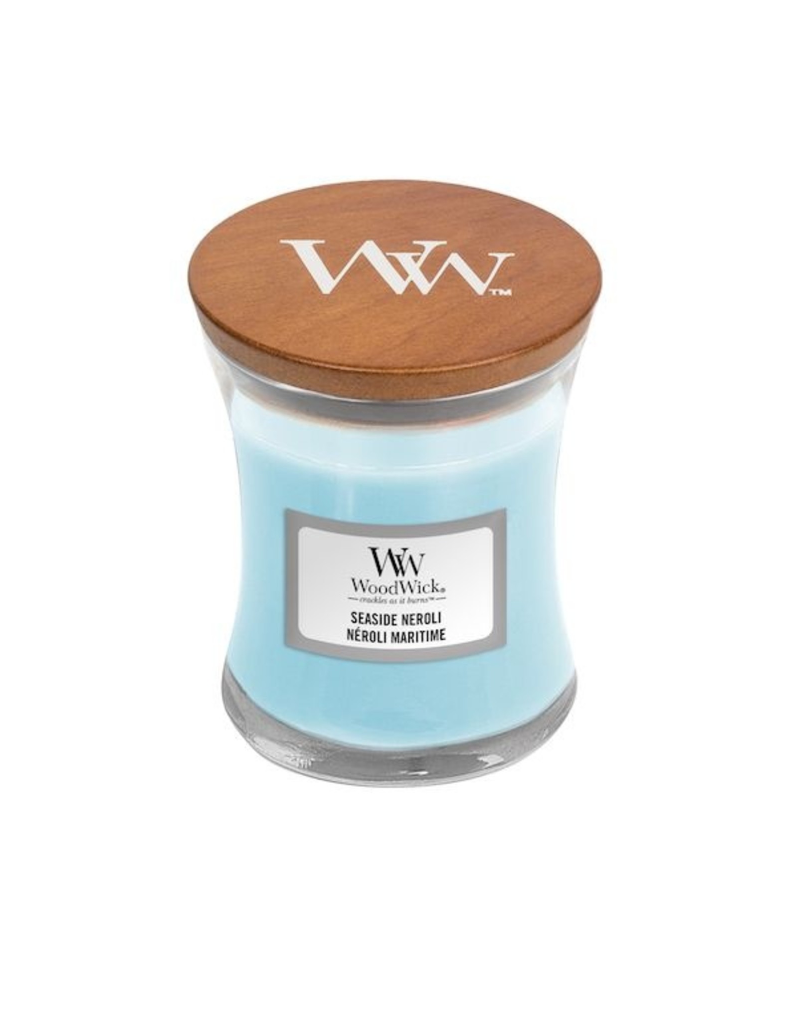 Woodwick geurkaars klein seaside neroli