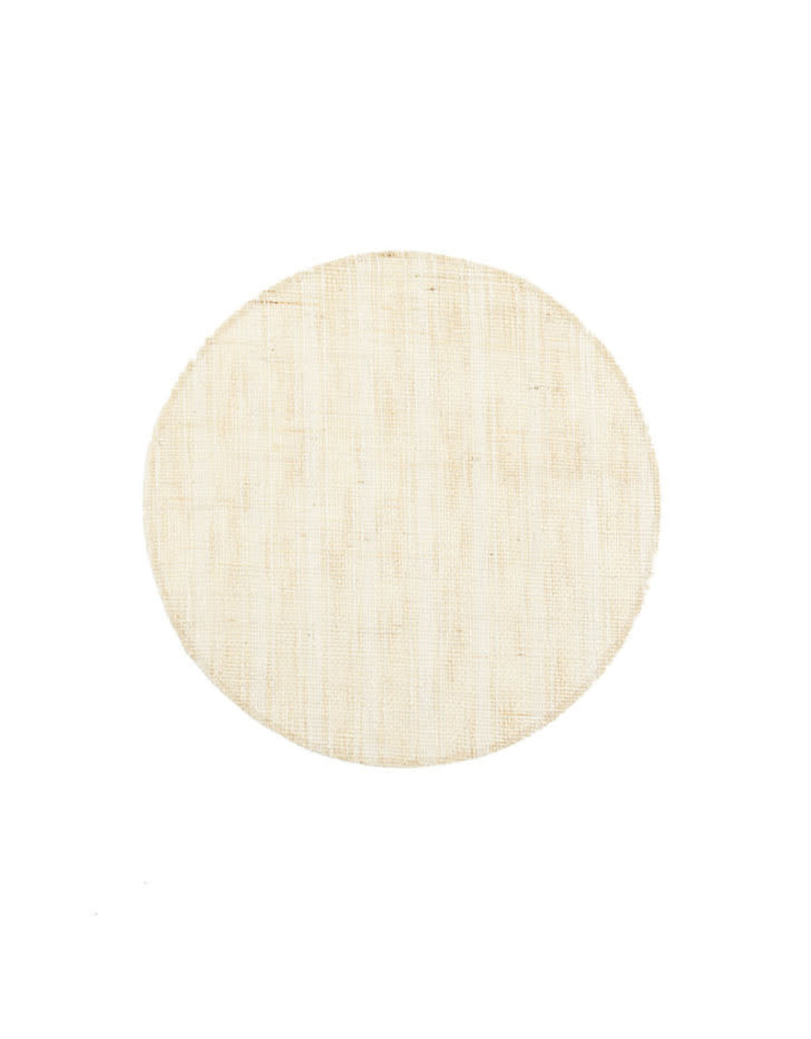 onderlegger rond linnen D38cm beige/wit