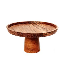 Bazar Bizar taarthouder/deco teak med