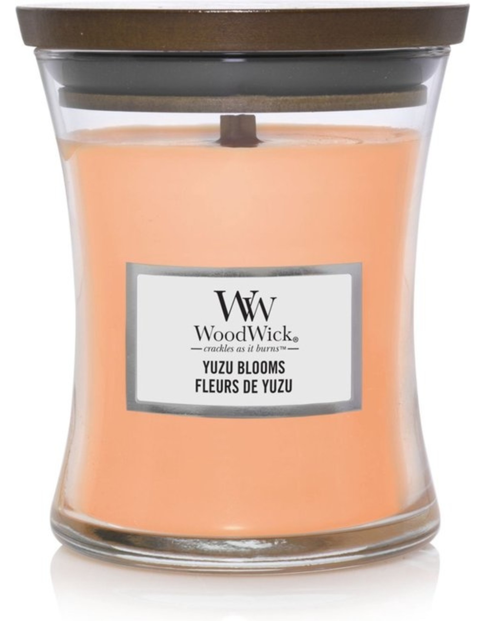 Woodwick geurkaars medium Yuzu blooms