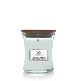 Woodwick geurkaars klein  Sagewood&seagrass